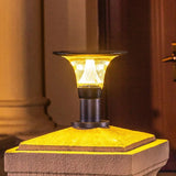 Solar Pillar Light For Home Gate Garden Lighting Night Scene.