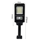 Solar Street Light Motion Sensor 50W Lighting, Product Dimensions.