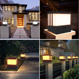 Solar Pillar Light Waterproof Outdoor Solar Fence And Garden Light Product Applications.