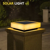 Solar Pillar Lamp Decorative Simple RGB Light