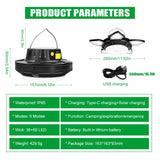 Solar camping lights Rechargeable Power Bank Product Parameters.