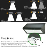 Solar Motion Sensor Lights 4 Modes of Lighting How to Use.