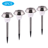 Solar Stainless Steel Landscape Lights, 4 PCS.