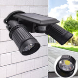 Solar Security Spotlights Double Head Adjustable 10W, Waterproof