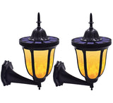 Solar Wall Lighting Dancing Flame Lamp