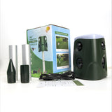 Solar Ultrasonic Animal Repeller | 360° PIR Motion Sensor | Waterproof for Outdoor Garden & Yard