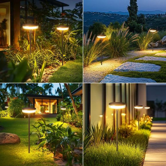 2PCS Solar Swaying Pathway Lights, Bright and Waterproof for Yard, Lawn & Garden Decor