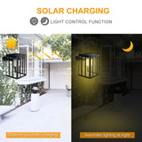 Solar Security Wall Lights Motion Sensor With 3 Lighting Mode , Automatic Charging.