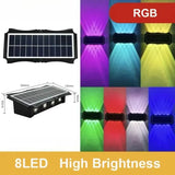 Solar Wall Lamp, Up & Down LED Light, Outdoor Waterproof Colour Changing Light