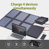S200 portable solar power station powering laptop phone and small appliances off-grid