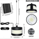 Solar Pendant Lights With Remote Control for Indoor Outdoor Lighting