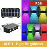 Solar Wall Lamp, Up & Down LED Light, Outdoor Waterproof Colour Changing Light
