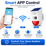 Solar wifi security alarm smart app