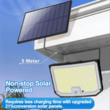 Solar Flood Lights With Motion Sensors Security and Outdoor Waterproof.