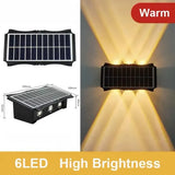 Solar Wall Lamp, Up & Down LED Light, Outdoor Waterproof Colour Changing Light