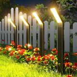 Solar Module LED Garden Pathway & Landscape Lights at night 