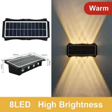 Solar Wall Lamp, Up & Down LED Light, Outdoor Waterproof Colour Changing Light