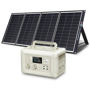 Solar Portable Power Station with Solar Panel for Home Backup and Outdoor Activities