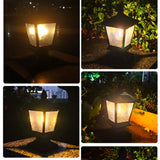 Solar Outdoor Post Lights – Warm White Dusk to Dawn Lantern
