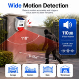 Solar wifi security alarm motion detection