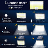 Solar Flood Lights With Motion Sensors Security and Outdoor Waterproof 3 Working Lighting Modes.