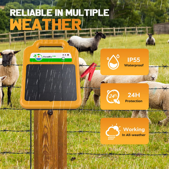 Solar-powered electric fence-features