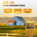 Solar-powered electric fence-solar panel features