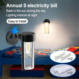 Solar Garden Wall Lights Waterproof 2 Pieces Installations.