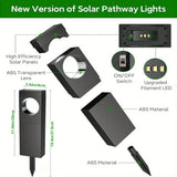 Solar LED Outdoor Garden Lights, Waterproof Pathway Lighting for Patio & Driveway