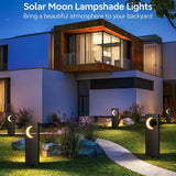 Showing Solar LED Outdoor Garden Lights as a walkway light at night 