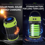 Solar Mosquito Killer Lamp – Portable Camping Light with 3 Modes Features.