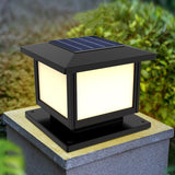 Showing side view of Solar Pillar Light – Waterproof, Durable Design with Four Colour Modes