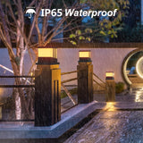 Showing a Waterproof Rating of the Solar Pillar Light, Waterproof Outdoor Solar Fence, and Garden Lighting