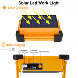Showing the day and night working features of Solar Portable Light with Power Bank