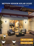 Showing Solar Security Wall Lights Motion Sensor With 3 Lighting Modes, night vision