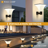 Showing Solar Security Wall Lights Motion Sensor With 3 Lighting Modes, installation methods