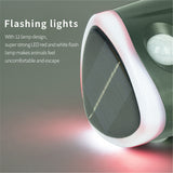 Solar Ultrasonic Animal Repellent showing flashing lights