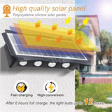 Solar Wall Lamp, Up & Down LED Light, showing solar charging