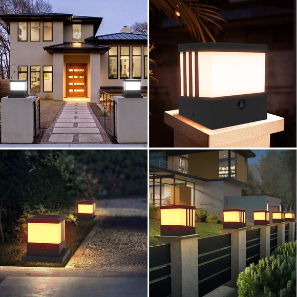 Showing Applications of Waterproof Solar Pillar Light – Outdoor Fence, Gate & Garden Lighting