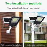 Showing installation methods of Solar Street Light – Weatherproof Smart Light Sensor & Remote Control 