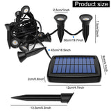 Showing product size and dimensions of Solar Garden Lights 10-Pack 