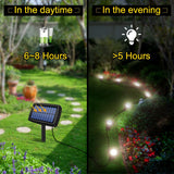 Showing working features of Solar Garden Lights 10-Pack 