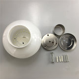 Showing Solar Pillar Light Round Ball Stainless Steel Base Product Parts.