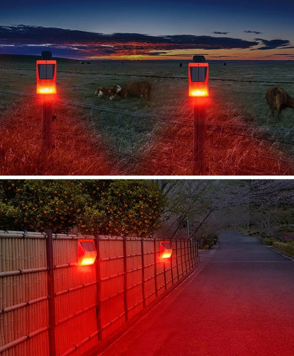 Showing  night application of Solar Security Alarm Light