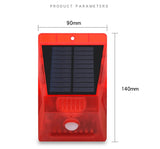 Showing product dimensions of Solar Security Alarm Light
