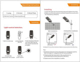 Showing installation and operation of Solar Street Light with Motion Sensor
