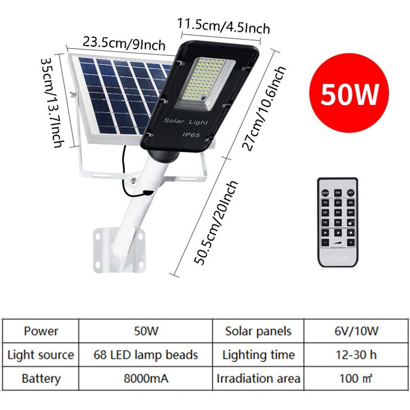 Solar Street Light – Weatherproof, Smart Light Sensor & Remote Control