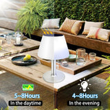Showing the day and night working features of the Solar Table Lamp