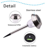 Showing product parts of Stainless Steel Solar Garden Lights 