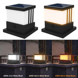 Showing multiple lighting modes of Waterproof Solar Pillar Light – Outdoor Fence, Gate & Garden Lighting